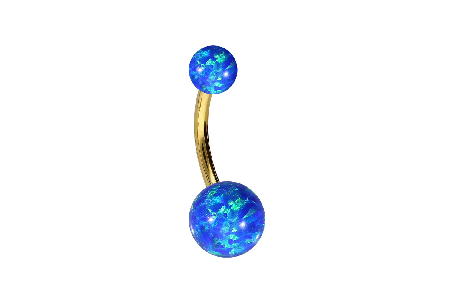 Chirurgenstahl Bananabell Piercing SYNTHETISCHE OPALE